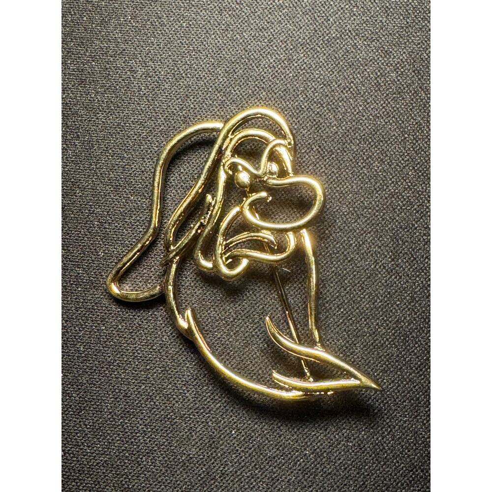 Vintage Disney Sterling Vermeil Van Dell "Grumpy" Brooch